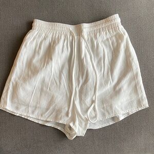 White Drawstring Shorts